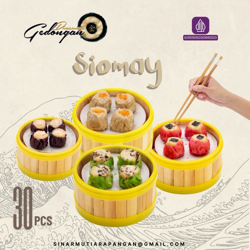 

DIMSUM SIOMAY AYAM UDANG - NORI - JAMUR - CRABSTICK HALAL 100% FROZEN FOOD 30 PCS