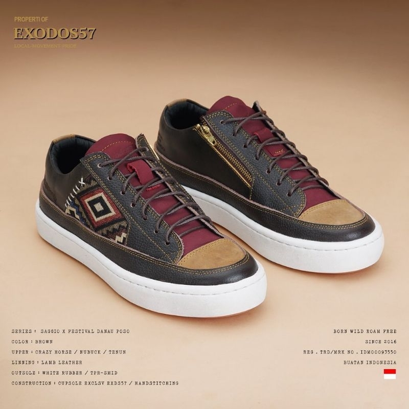 Sepatu Sneakers Kulit Pria Exodos57 - Saggio x FDP