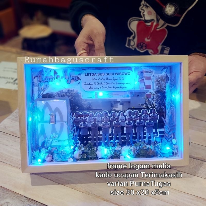 frame logam mulia/kado ucapan Terimakasih/kado perpisahan/kado guru