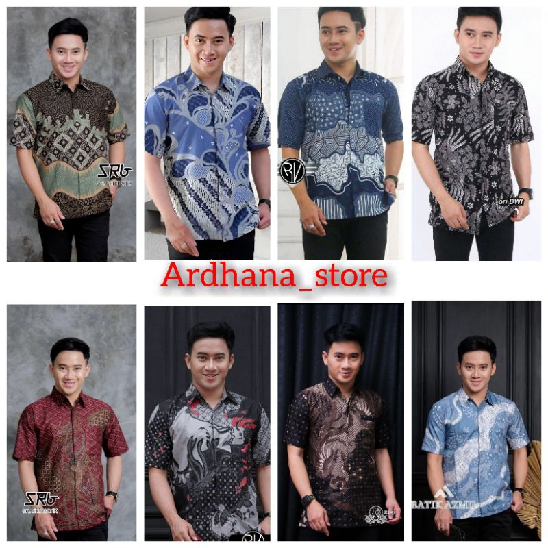 Hem batik pria dewasa lengan pendek casual hem dewasa jumbo batik jumbo