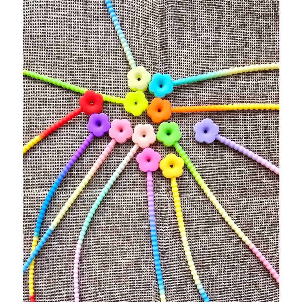 PENGAIT KABEL HANDSET SERBAGUNA SILICON -CABLE TIES KABEL GANTUNGAN BONEKA GRADASI 21CM RANDOM