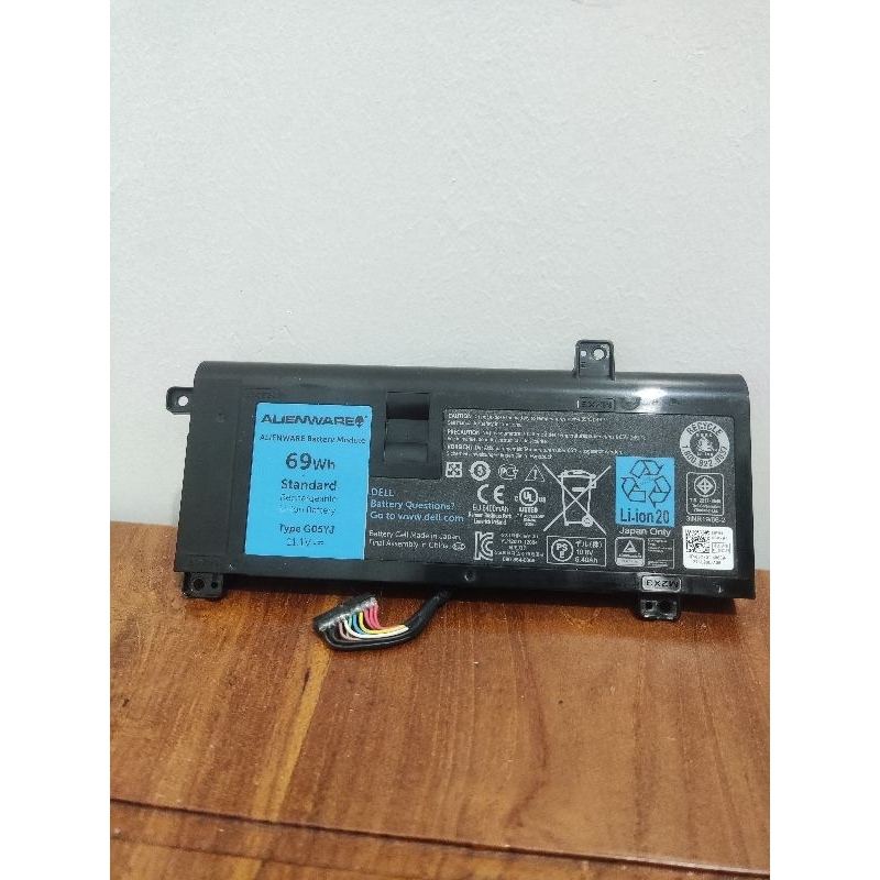 Dell Alienware 14 - Battery Baterai Batre G05YJ 69Wh (Second)