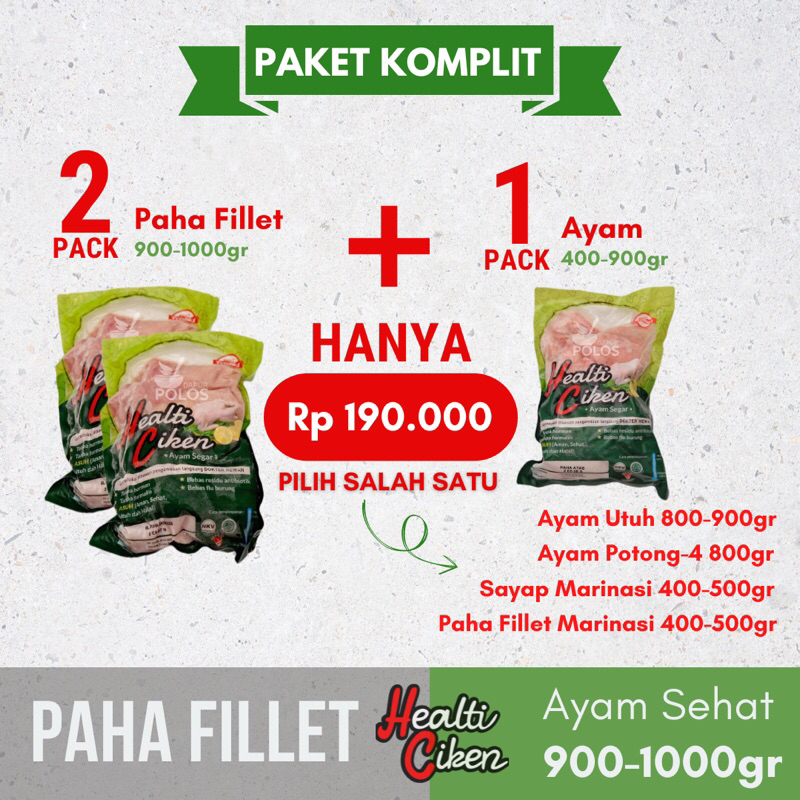 

Paket 2 pack Fillet Paha + 1 pack Ayam Herbal Probiotik Halal