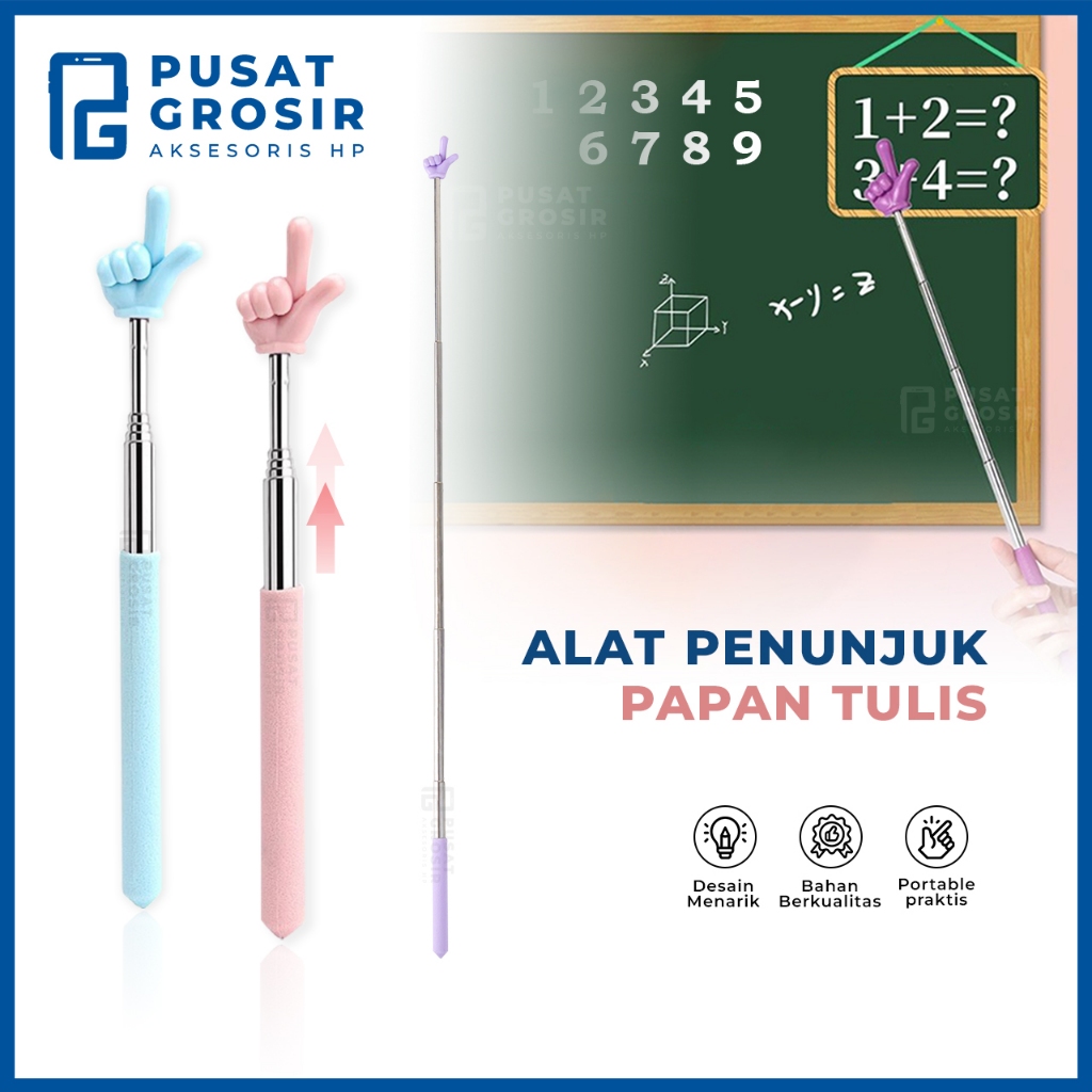 

Alat Tunjuk papan tulis tongkat teleskopik penunjuk mengajar belajar anak portable