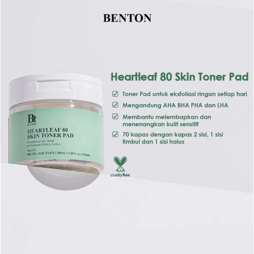 BENTON Heartleaf 80 Skin Toner Pad 210ml