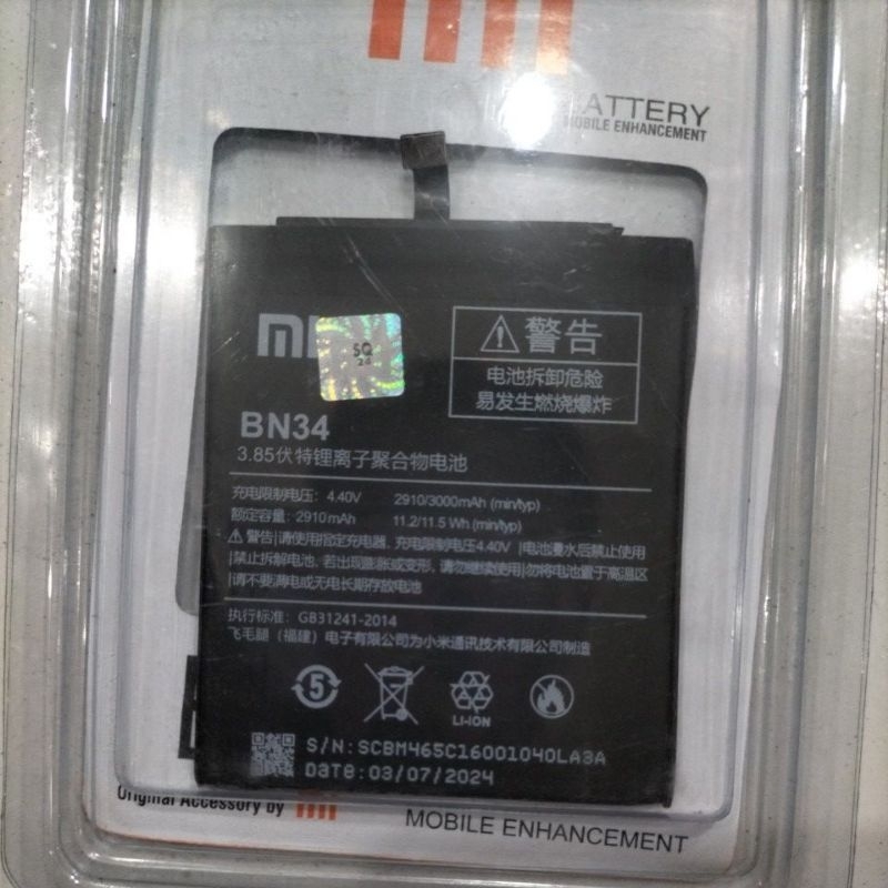 batre redmi 5A bn34 batre Xiaomi redmi 5A
