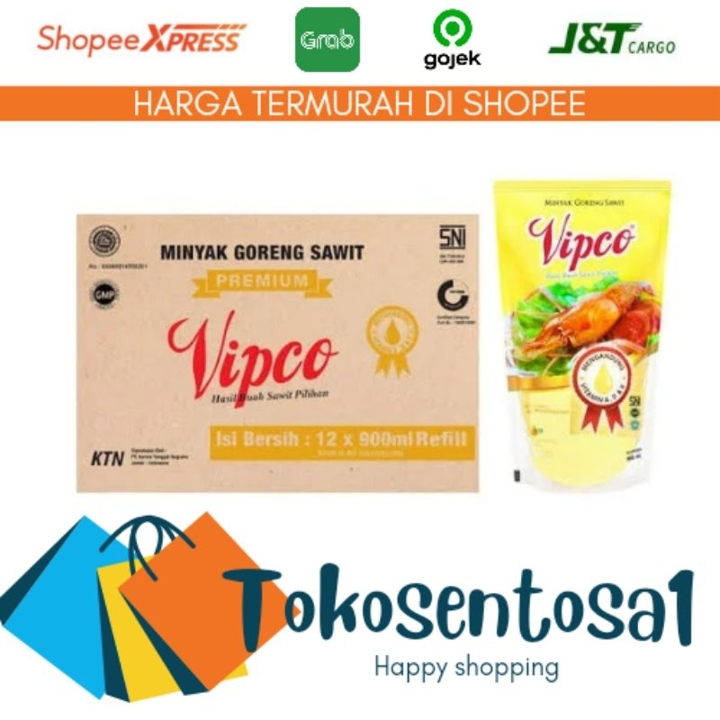 MINYAK GORENG VIPCO 900ml / 1 DUS