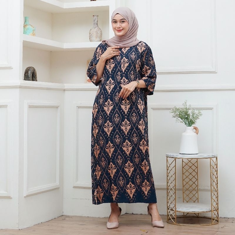 DASTER GAMIS|LONG DRESS MIDI BUSUI RAYON LENGAN PANJANG REMAJA