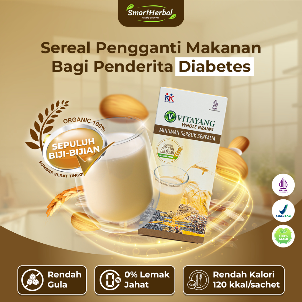 

[1 BOX] Vitayang Whole Grains Sereal Efektif untuk Menurunkan Diabetes