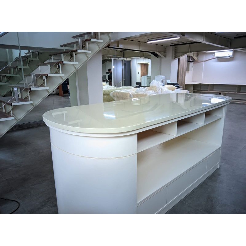 TOP TABLE SOLID SURFACE MEJA OVAL OFFICE KANTOR