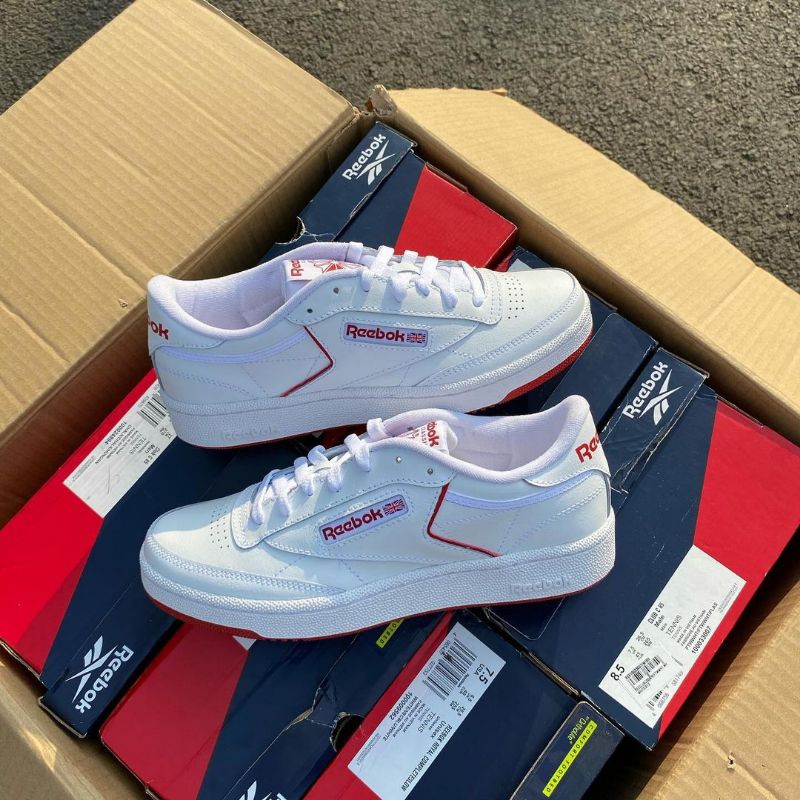 REEBOK C85 WHITE RED