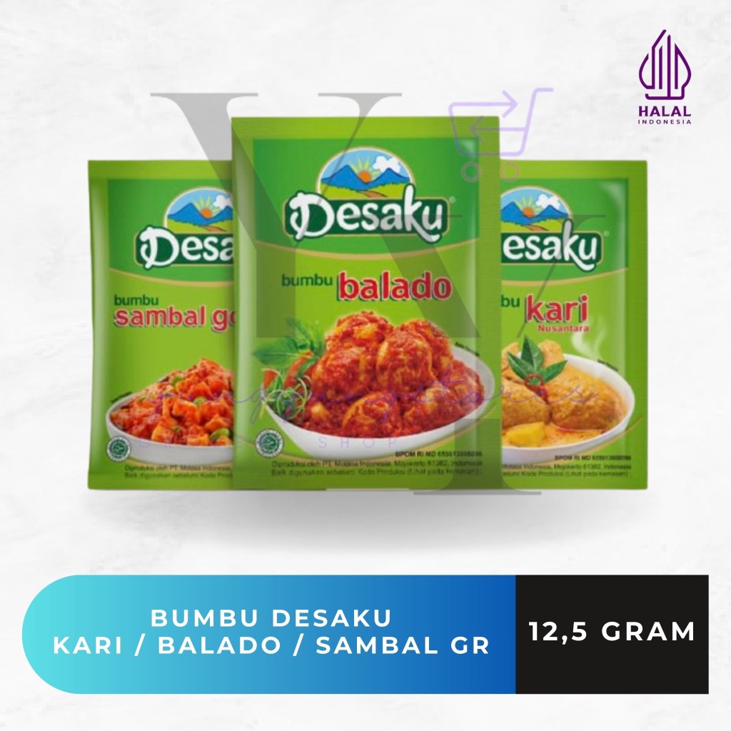 

[SATUAN] Desaku Bumbu Masak Instant Bubuk Balado / Kari / Sambal Goreng 12,5 gram