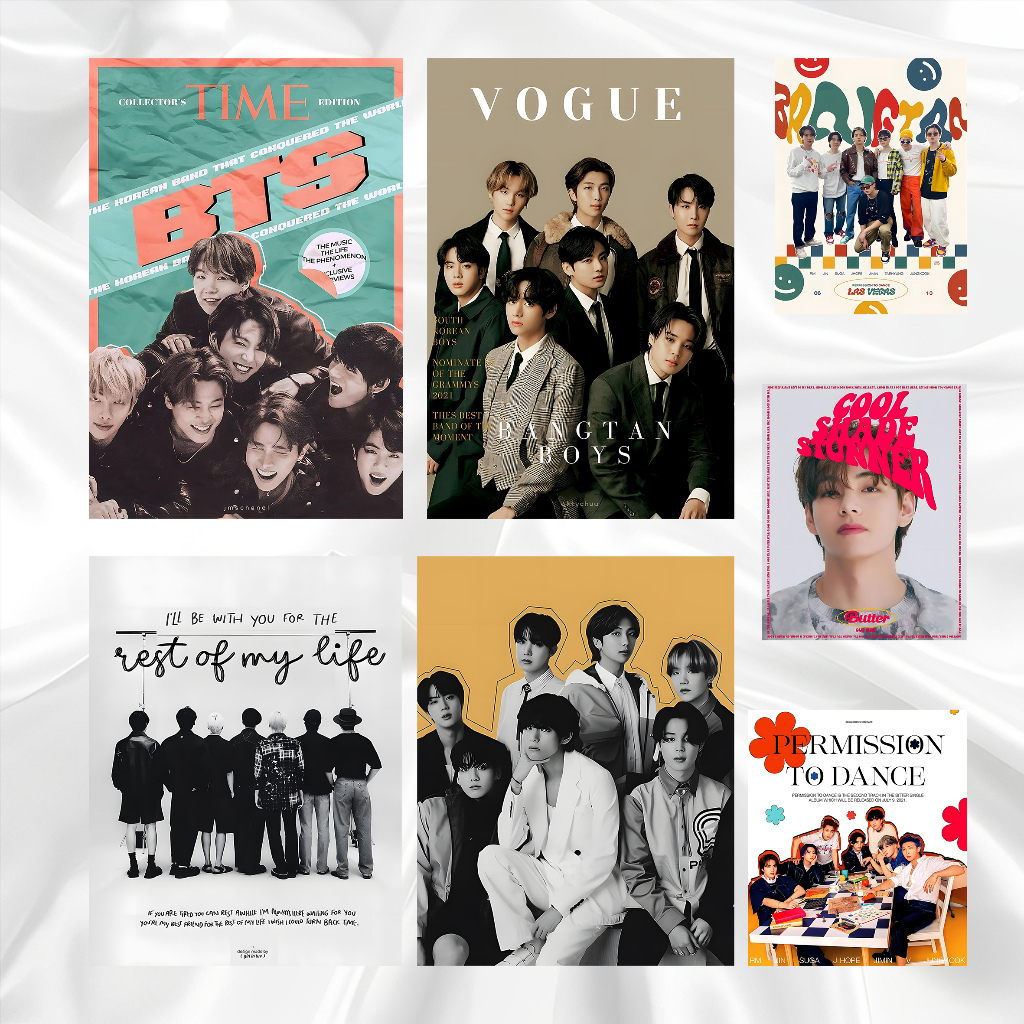 SABLON SETRIKA DTF PRINTING SATUAN UKURAN A5 TEMA BTS POPTEEN