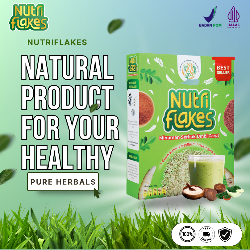 

Nutriflakes Sereal Oatmeal Umbi Garut Diet Nutriflek Asam Lambung Maag dan Gerd Official Store