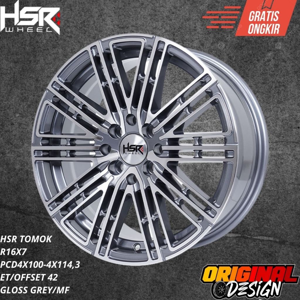 Velg mobil Ring 16 pelek HSR TOMOK R16 UNTUK , MOBILIO , SIRION ,VIOS , GRAND LIVINA