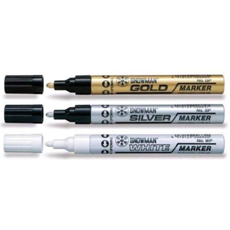 

Spidol Snowman GOLD, SILVER DAN PUTIH Permanent Paint Maker