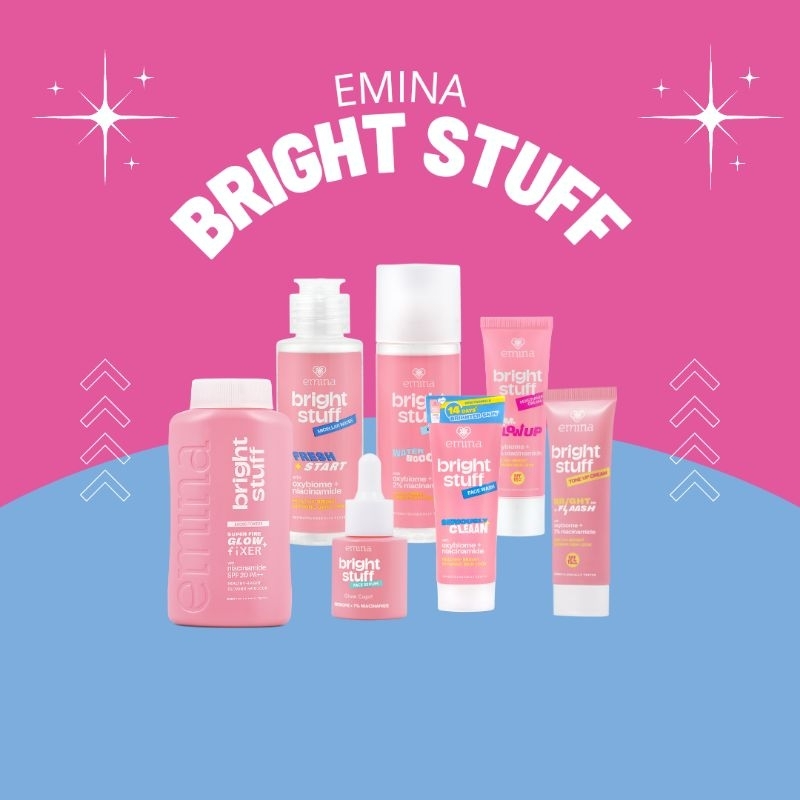 EMINA Bright Stuff | face wash bedak Loose Powder scrub toner pelembab mosturizer cream serum acne