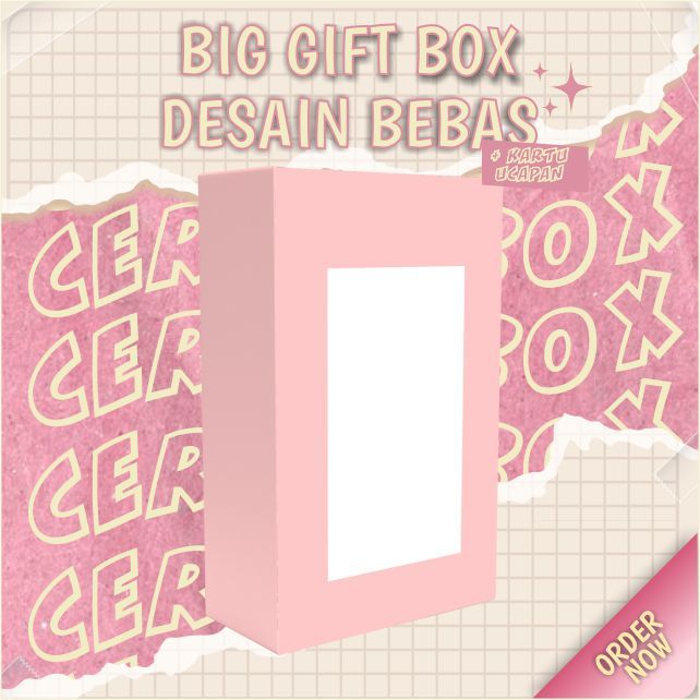 

(1 HARI JADI CEREAL BOX CUSTOM) Big Gift Box Desain Bebas