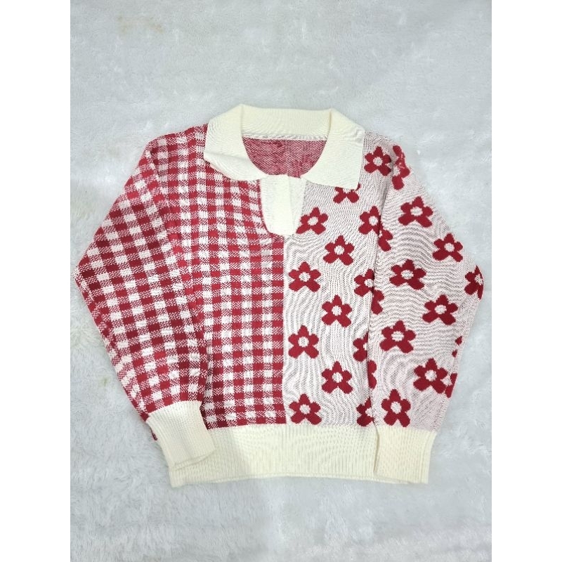 sweater rajut wanita • sweater crop • crop top • atasan crop wanita