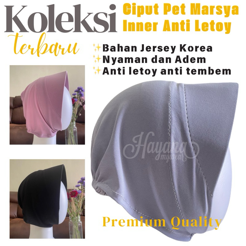 Ciput Pet Marsha Bahan Jersey Premium/ Ciput Anti Letoy / Inner Ciput Antem
