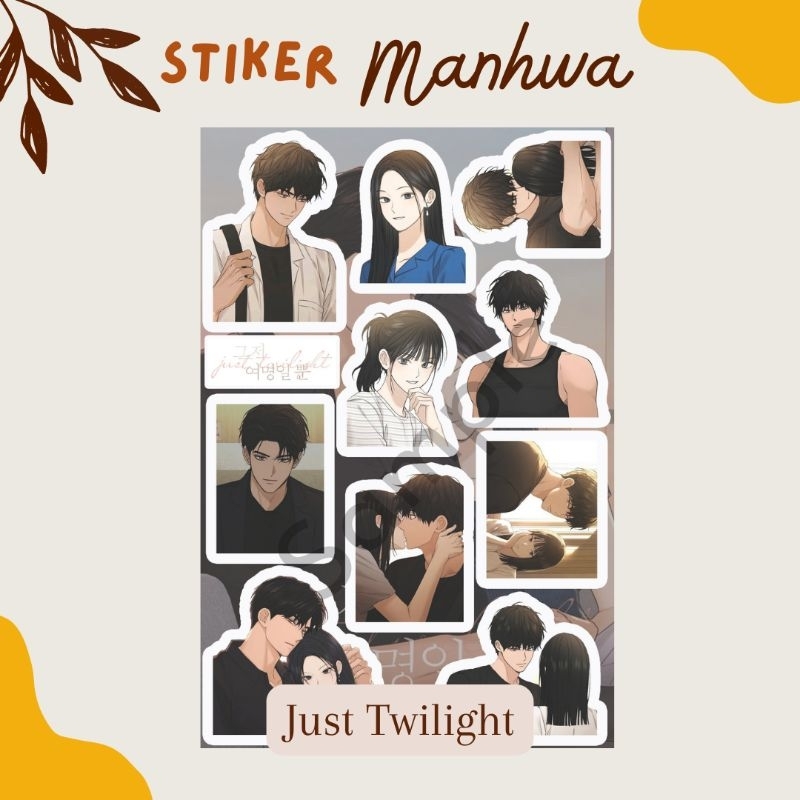 

Sticker Manhwa A6 Just Twilight Waterproof Anti Air Kwon Beomjin kertas paper Deco Aesthetic stiker Korea Manhua anime