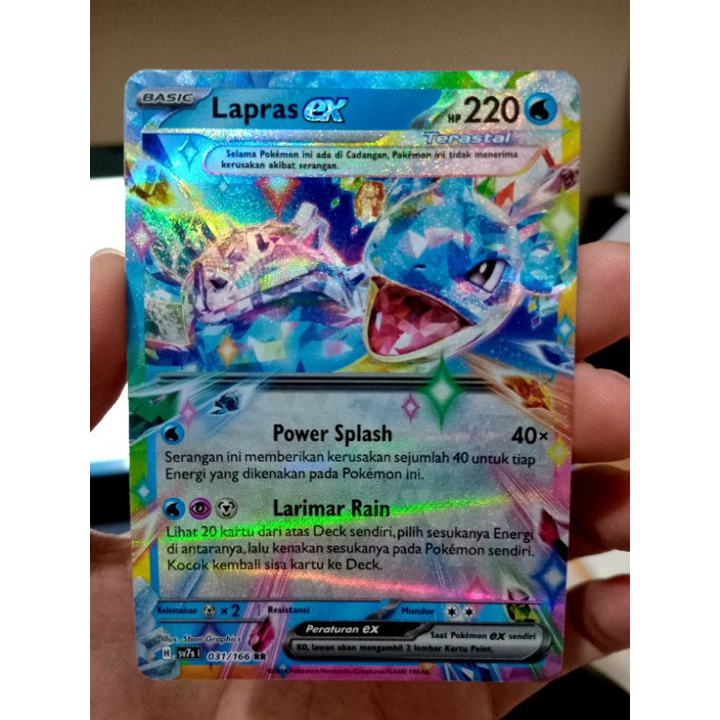 KARTU POKEMON LAPRAS ex RR INDONESIA HOLO RAINBOW
