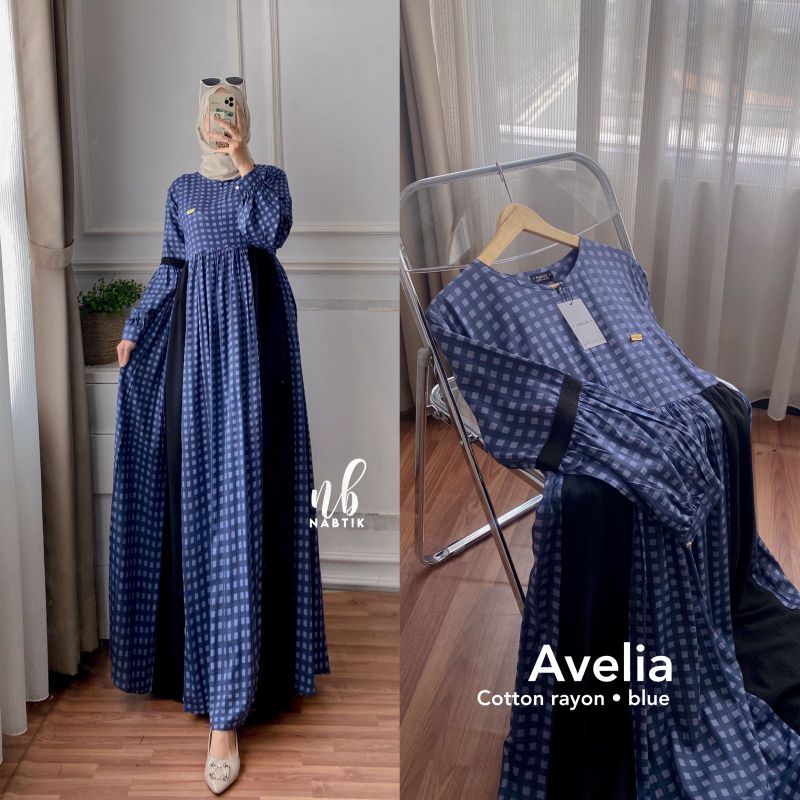 Avelia gamis rayon ori NABTIK new