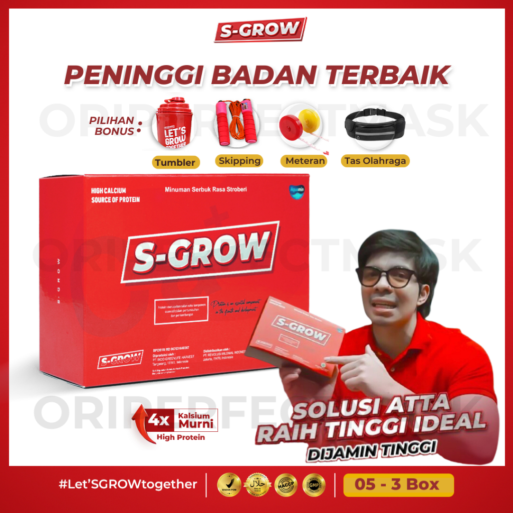 

S-GROW Susu Peninggi Badan Terbaik Free BONUS
