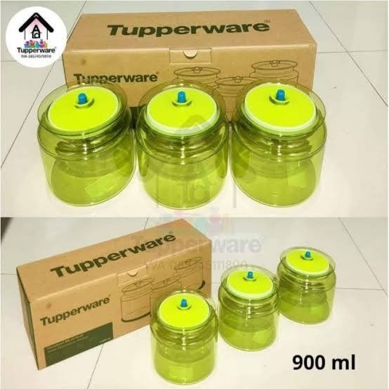 counterpart 1,2 L 900 ml Tupperware hijau toples kristal counter part 1,2L 900ml