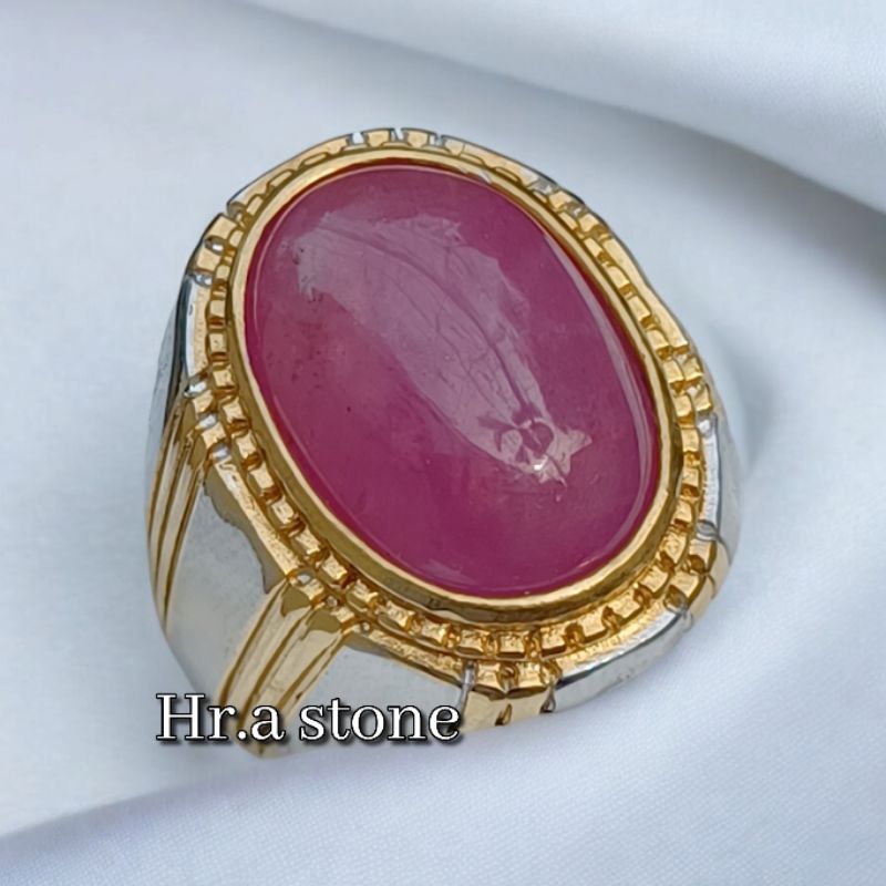 CINCIN BATU PERMATA NATURAL RUBY CORONDUM MUZAMBIK