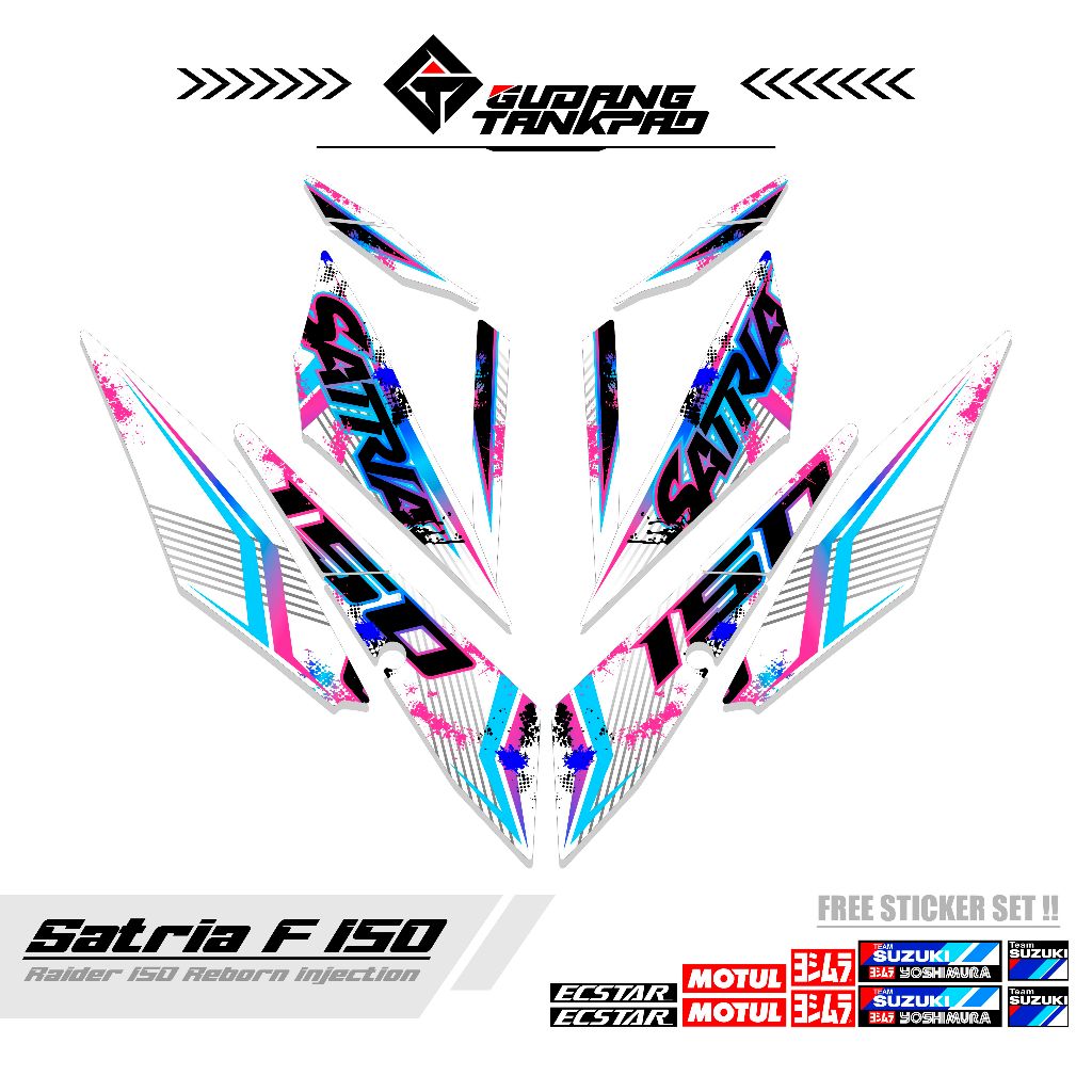 STRIPING SUZUKI RAIDER 150 / MTF 15 / STRIPING SATRIA FU / SATRIA INJEKSI / SATRIA FU 150 FI /DECAL 