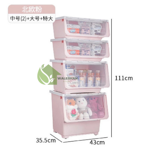 Box Bok Storage Container Box Double Open Lid Box Buku Pakaian Kotak Mainan
