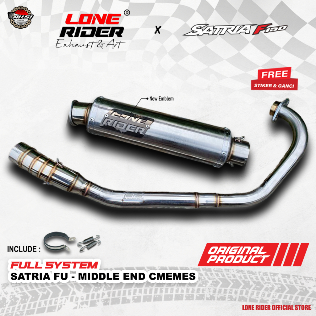 ORIGINAL LONE RIDER Middle End Satria F150 - Knalpot Racing Lone Rider PNP Satria FU Karbu