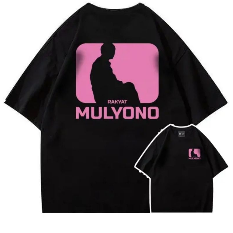 Lapakkaos.id - KAOS ANAK MULYONO / PUTRA MULYONO / KORBAN MULYONO / ADIK FUFUFAFA Kaos Hitam DTF pin