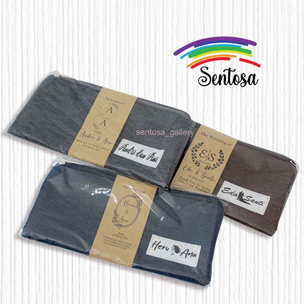 Jennie Dompet Souvenir Pernikahan Wedding Pengantin  Simple, Mewah, dan Kekinian Bisa Custom Nama