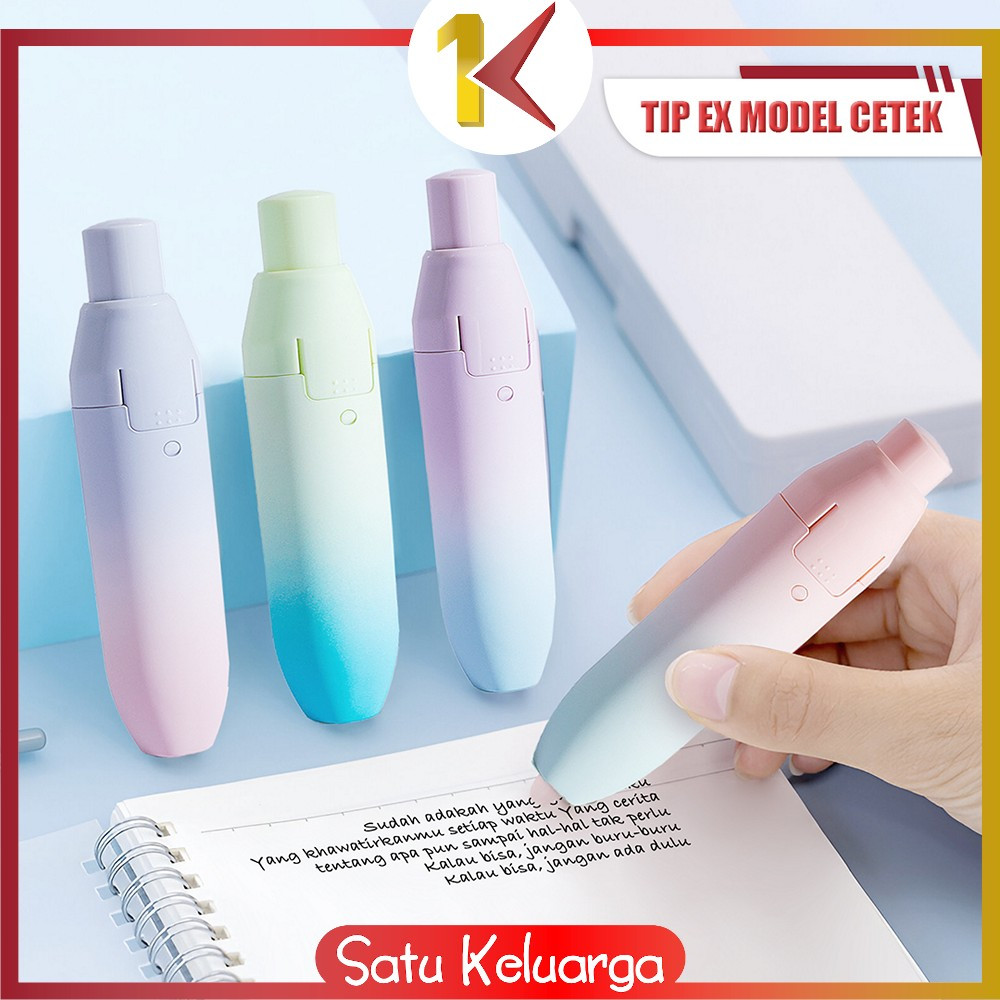 

SK-A97 Correction Tape Gradasi Warna Pastel Perlengkapan Sekolah Tip X Kertas Aesthetic / Tip Ex Roll Two Tone Model Cetek Pita Koreksi Multifungsi