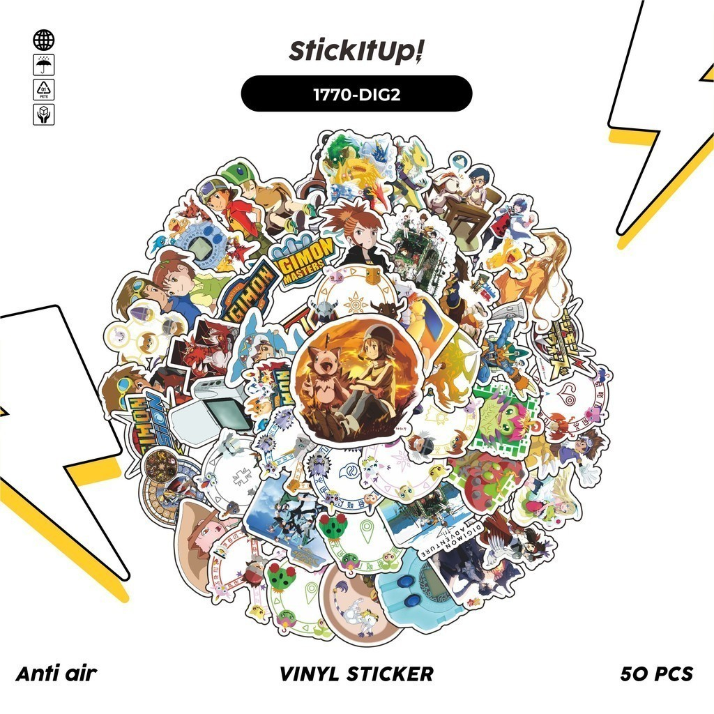 

COD✨ 50 Pcs Stiker DIGIM0N CHARACTER MIX 02 Lucu Anti Air Untuk Dekorasi Notebook Sepeda Skateboard Handphone DIY
