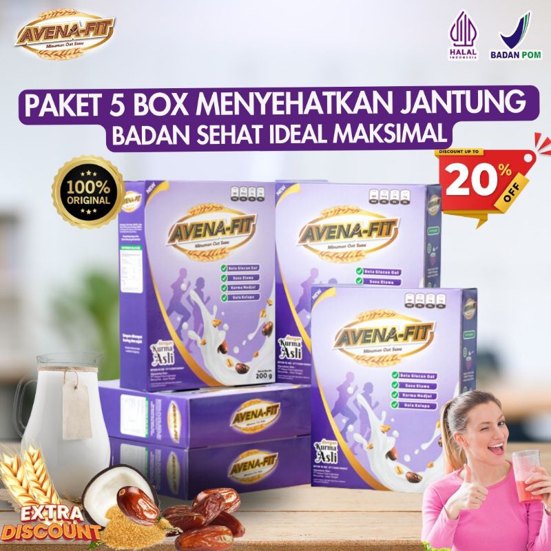 

Avenafit - 5 Box Avena Fit Bantu Atasi Masalah Jantung dan Menjaga Kesehatan Jantung, Kolesterol, Serta Gula Darah Agara Tetap Stabil B