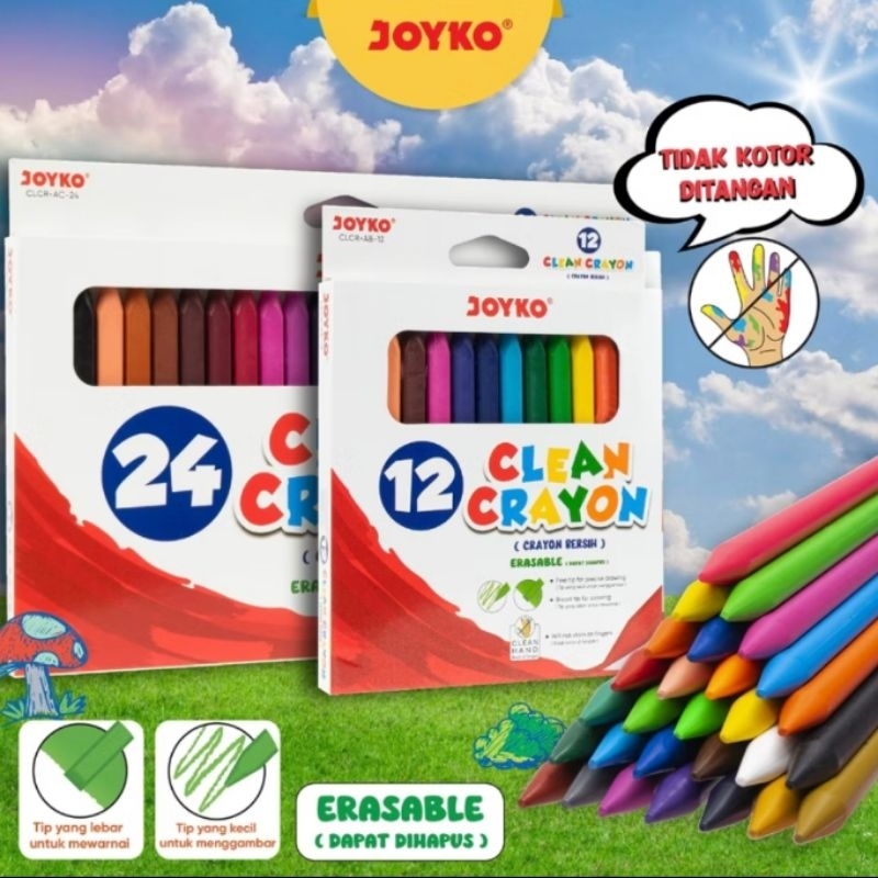 

Krayon bersih dapat dihapus 12 warna, 24 warna / Clean crayon 12 warna, 24 warna bisa dihapus / Crayon bersih dapat dihapus erasable 12 warna