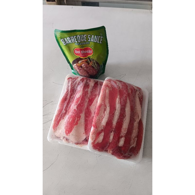 

bahan ngegril shorplate 500g + delmonte bbq