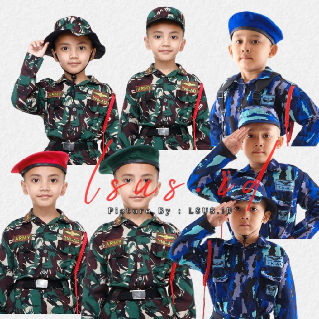 GROSIR - TOPI ANAK PROFESI TNI AD & TNI AU FASHION ANAK