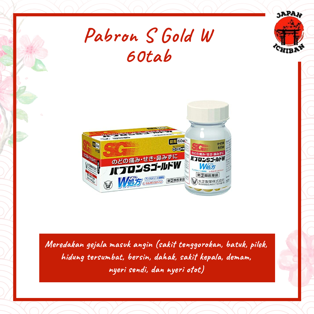Pabron S Gold W Untuk Flu Batuk Pilek Tenggorokan Original Japan