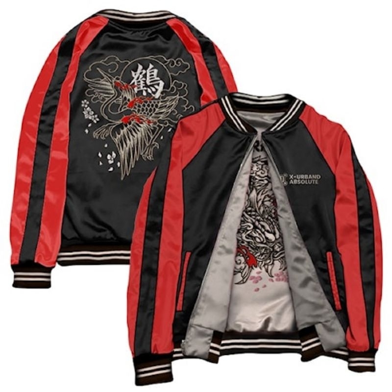 Jaket Sukajan Dragon naga nihon no ryu japanese varsity jepang jacket baseball japan original premiu