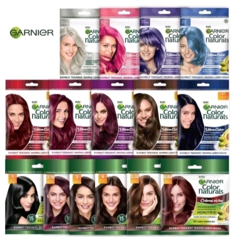 Garnier Natural Ultra Color Sachet | Garnier Cat Rambut | Garnier Pewarna Rambut - Hair Color