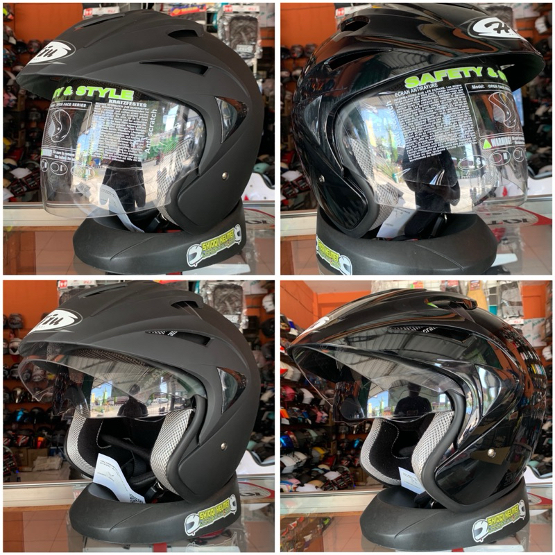 helm hiu arrow solid sni / helm hiu arrow dobel visor