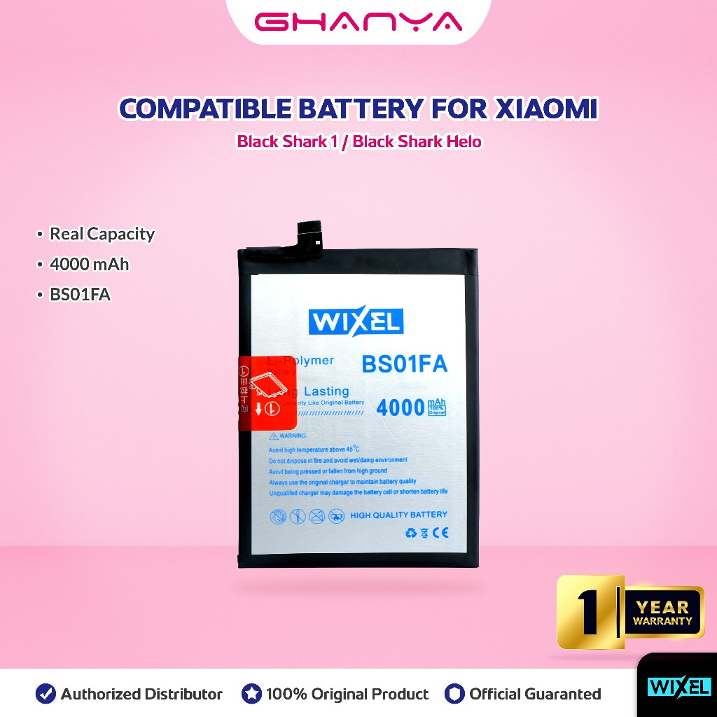 WIXEL Baterai XiaoMi BS01FA Black Shark 1 BlackShark Helo Double Power Real Capacity 100% Original O