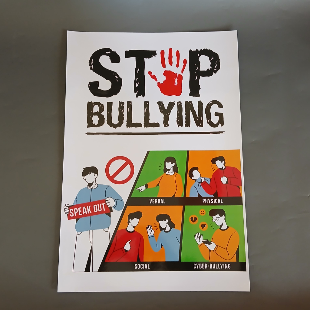 Poster Stop Bullying - Poster Stop Segala Bentuk Bullying - Poster Sekolah