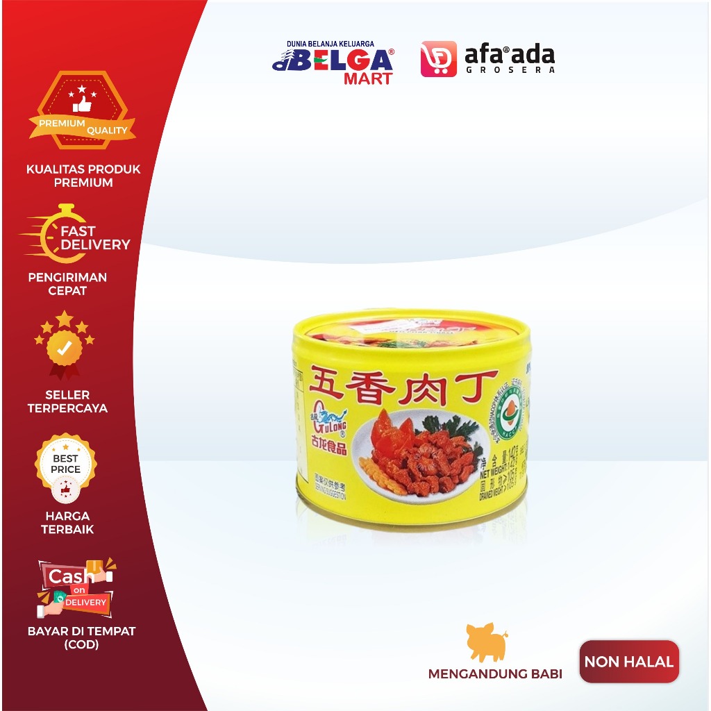 

GULONG SPICED PORK CUBES 142gr | kaleng kecil | NON HALAL