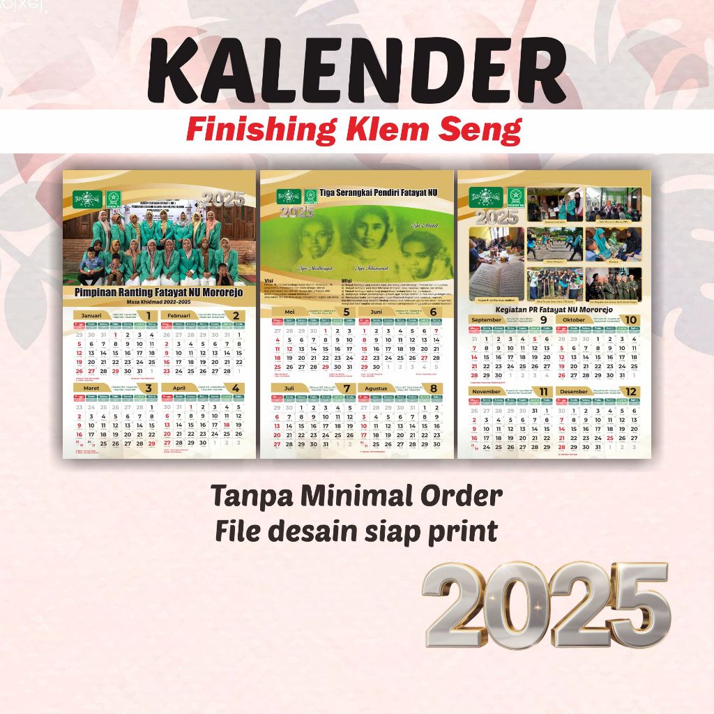 

KALENDER 2025 custom desain template 4 Bulanan ( 3 Lembar ) tanpa minimal order