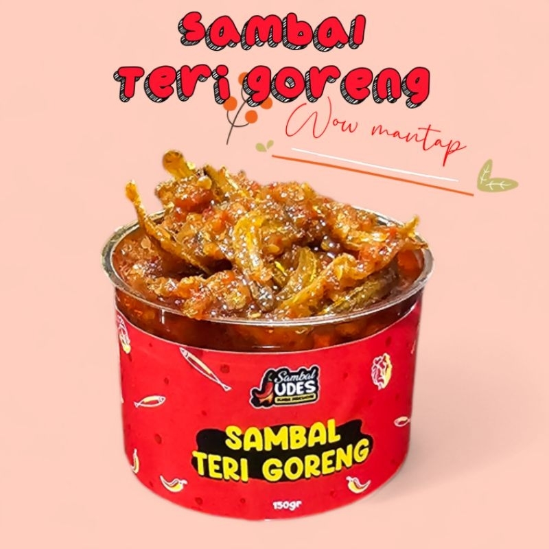 

sambal Judes - sambal rasa ikan teri goreng pedes mantap,level 3,tanpa pengawet,rasa asin pedes teri goreng,berat bersih 150 gram